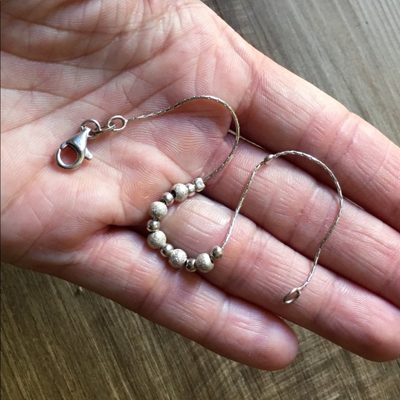 .925 Sterling Silver Stardust Beaded Bracelet - Picture 7 of 8